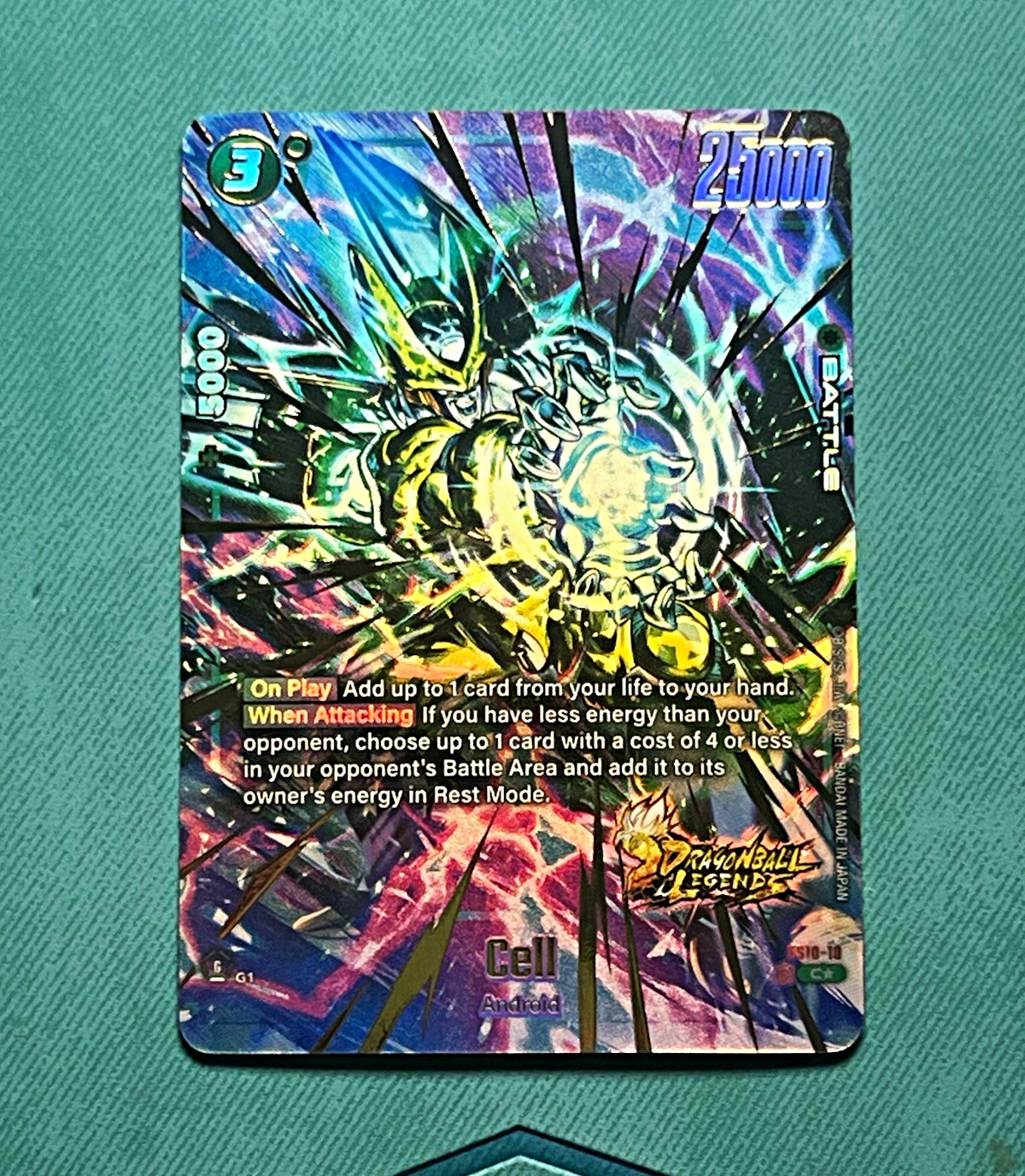 Bandai Cell - FS10-10 - Common Foil Battle Dragon Ball Legends 25000 Cost 3 EN Bandai Cell - FS10-10 - Common Foil Battle Dragon Ball Legends 25000 Cost 3 EN