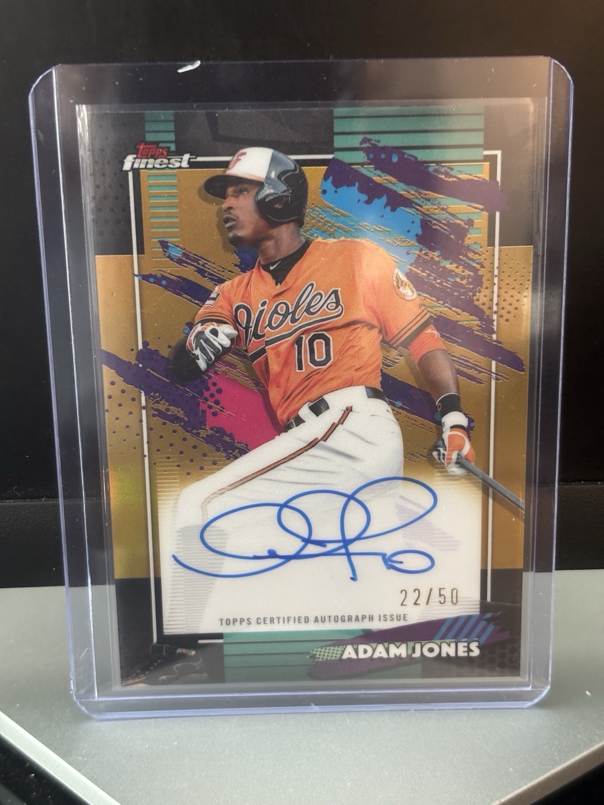 2026 Topps Finest Adam Jones Auto Autograph Gold Refractor #/50 Orioles