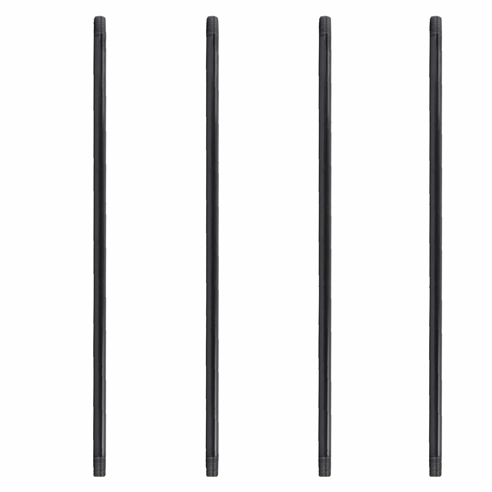 1 in. X 72 in. Black Pipe 4 Pack