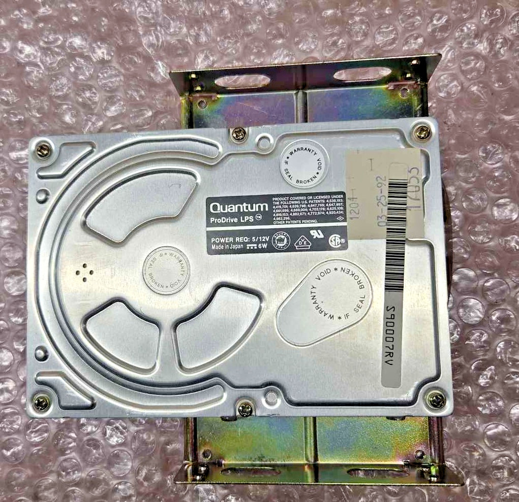 Vintage 1992 52MB Quantum ProDrive LPS 52AT IDE hard disk drive, boots to DR DOS