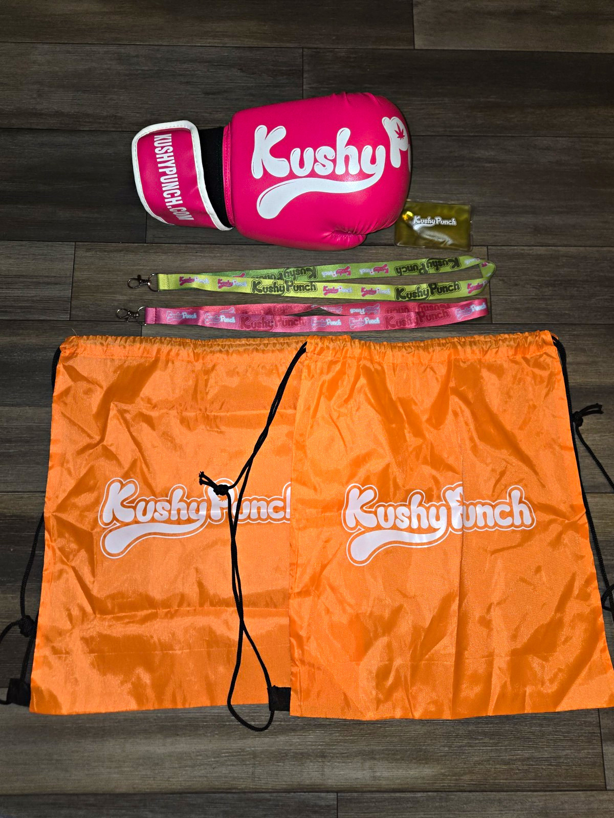Kushy Punch promo swag lot w/Exclusive branded Boxing glove limited production