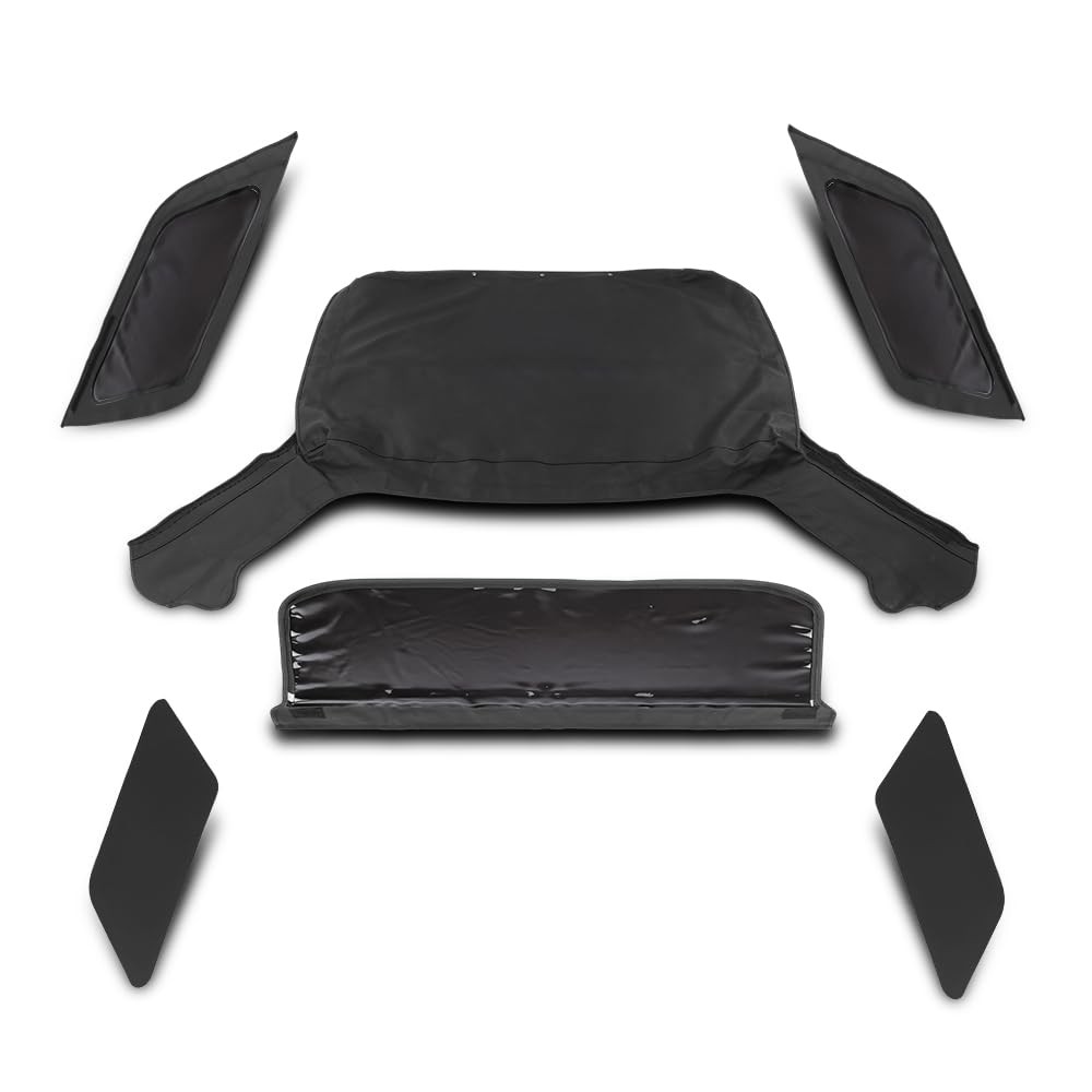 Soft Top 3 Smoke Windows for Isuzu Rodeo 2000-2002 Amigo 1999-2000 6PCS Black