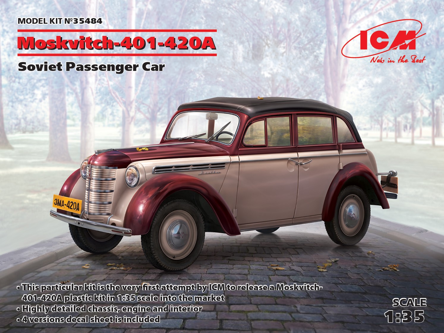 ICM-35484 ICM 1/35 Moskvitch-401-420A, Soviet Passenger Car
