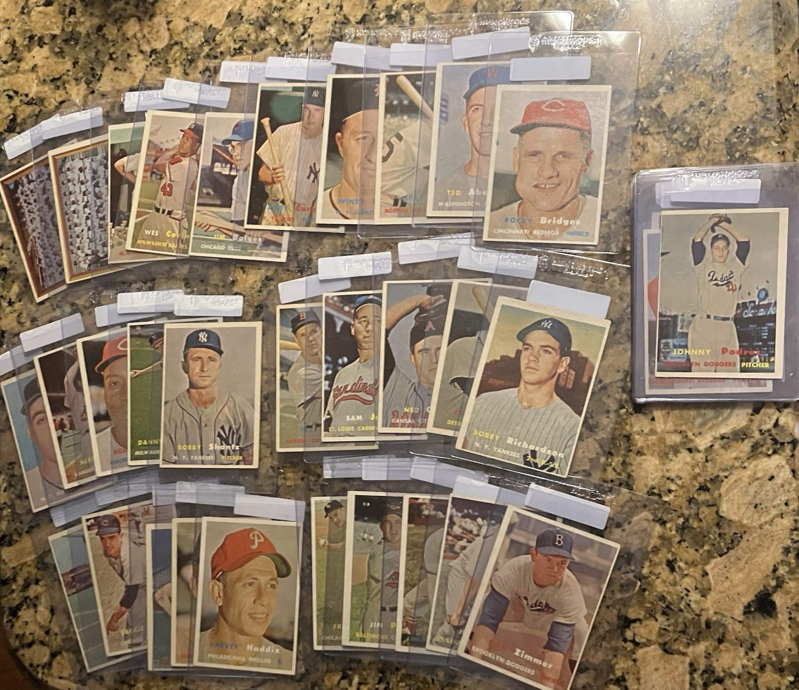 1957 TOPPS Partial SCARCE SERIES (265-299) Baseball Ex~EXMT ~ 35 Card LOT