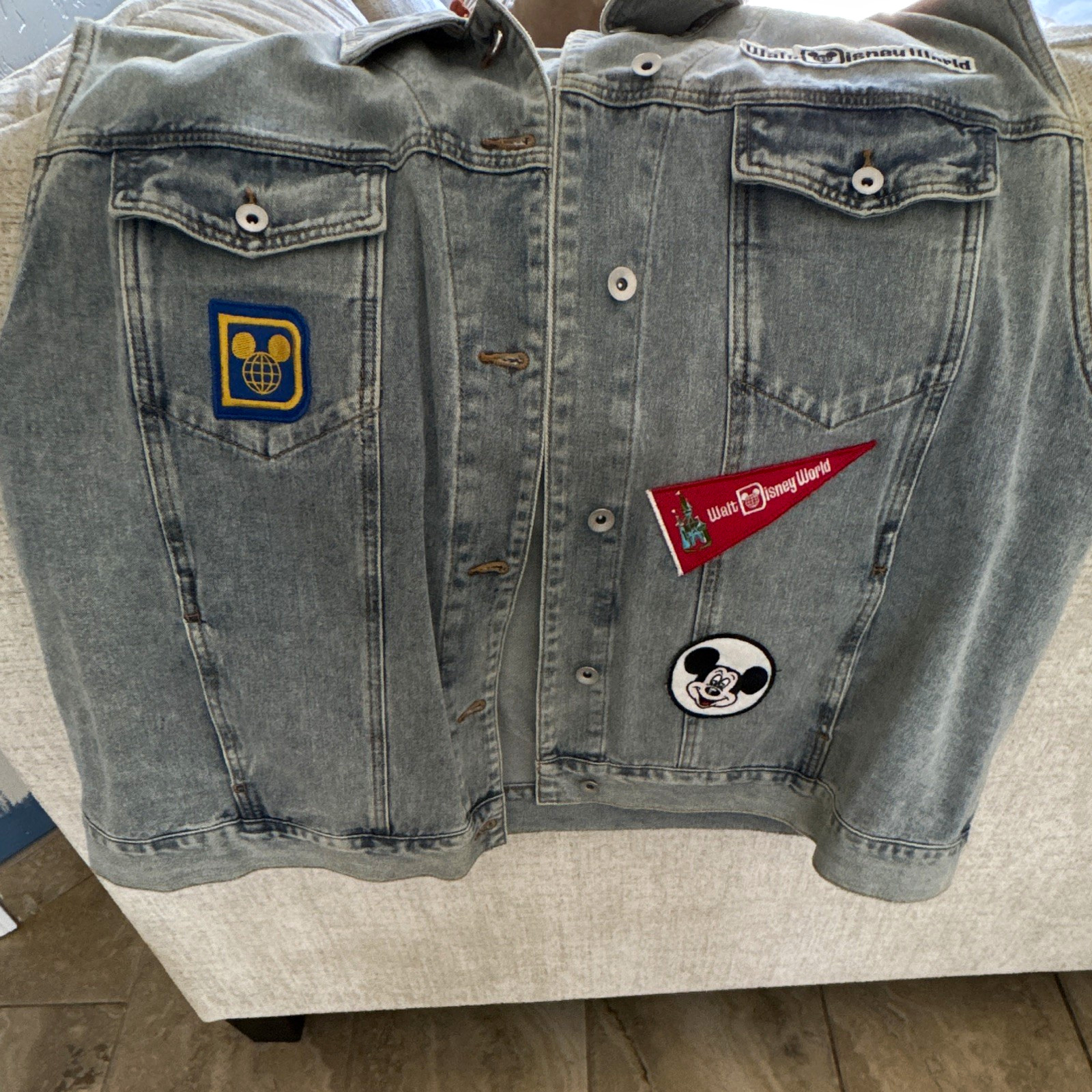 Walt Disney World Vault Collection 50 Mickey Mouse Blue Denim Jacket 3X