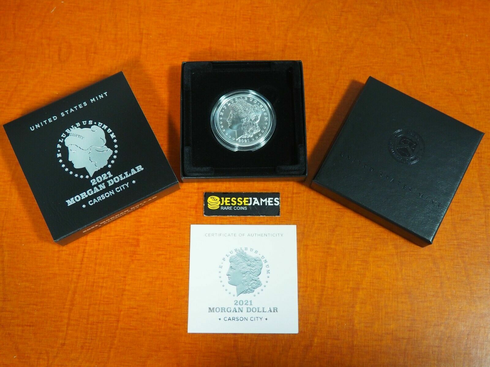 2021 $1 CC PRIVY SILVER MORGAN DOLLAR WITH BOX/COA MINT CODE 21XC CARSON CITY