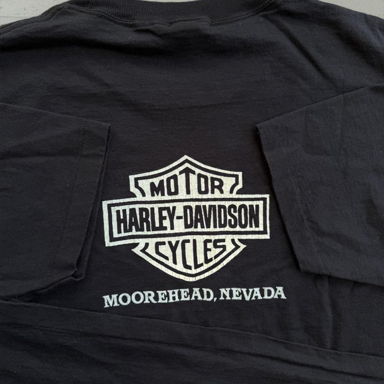 Vintage Harley-Davidson Single Stitch Tee Bellflower CA Moorehead NV XXL Anvil