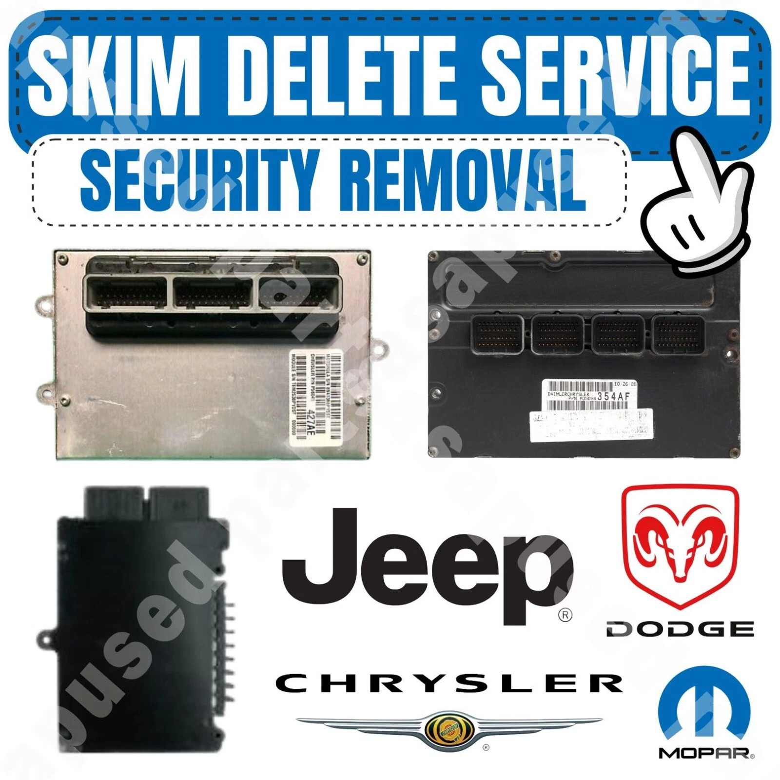 REMOVAL SKIM DELETE SERVICE PCM ECM ECU JEEP CHRYSLER DODGE 1996-2006 REMOVAL SKIM DELETE SERVICE PCM ECM ECU JEEP CHRYSLER DODGE 1996-2006
