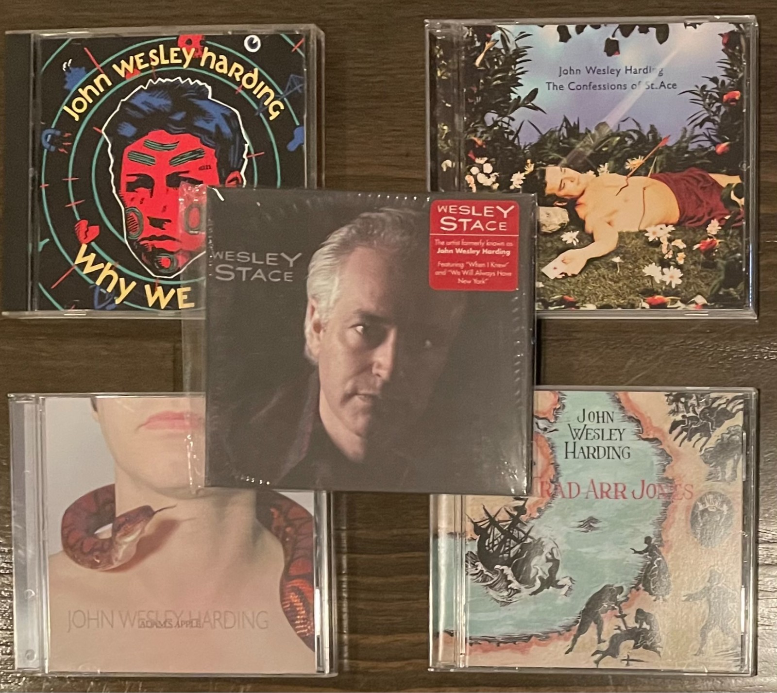 John Wesley Harding CD Lot WHY WE FIGHT Trad Arr CONFESSIONS Adam's Apple STACE