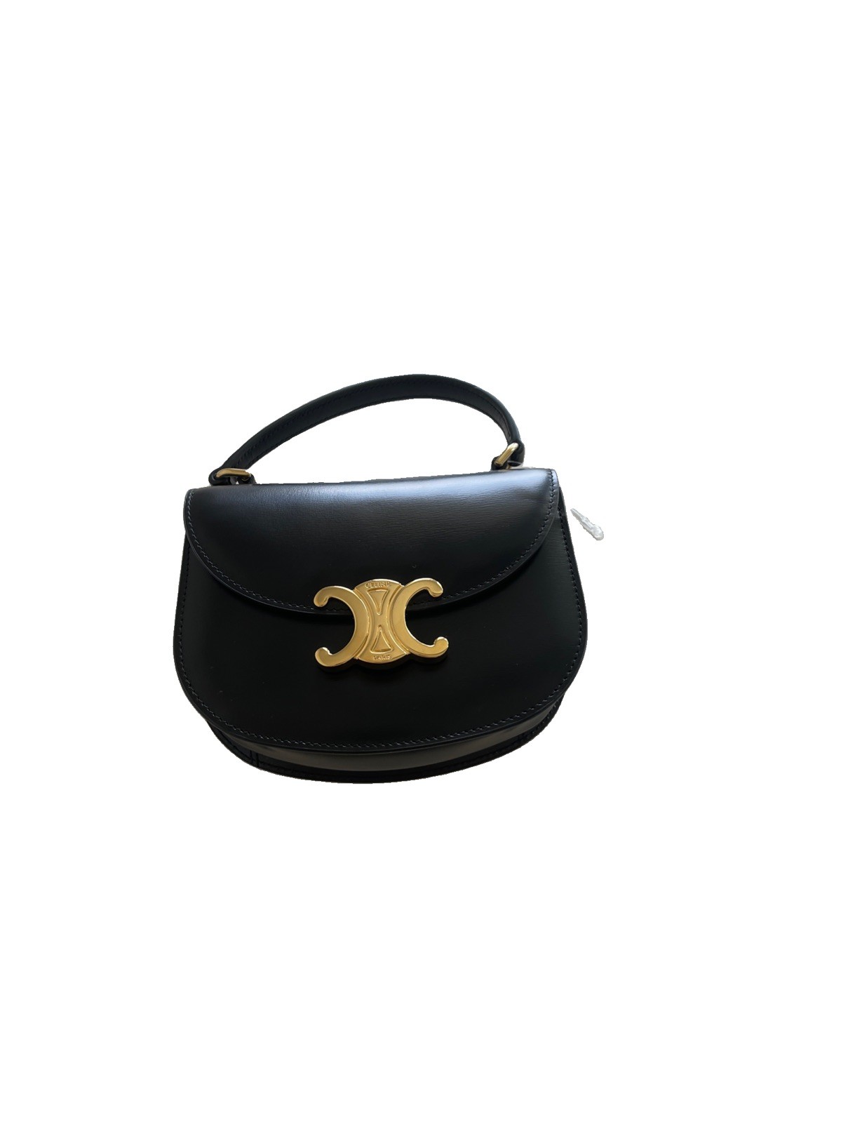Celine Triomphe Besace Clea Top Handle Flap Bag Leather Mini Celine Triomphe Besace Clea Top Handle Flap Bag Leather Mini