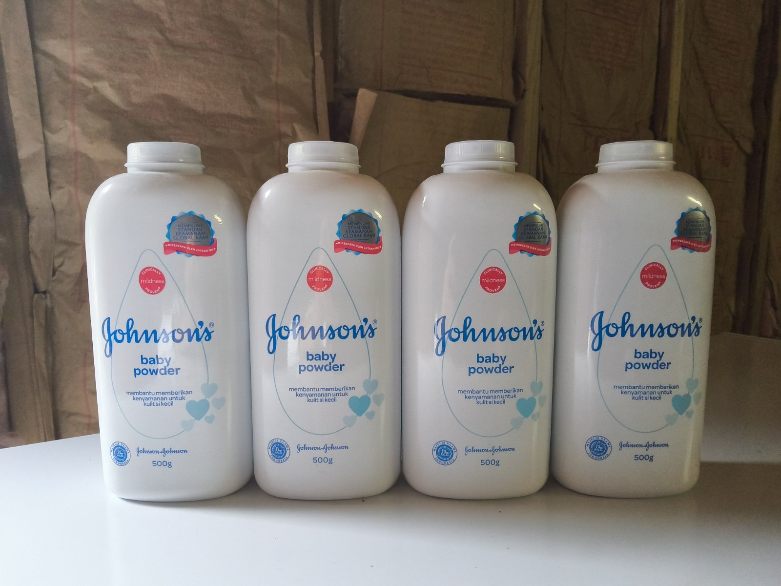 X4 Collectible Johnson’s Baby Powder Talc 500G (LOT OF 4)