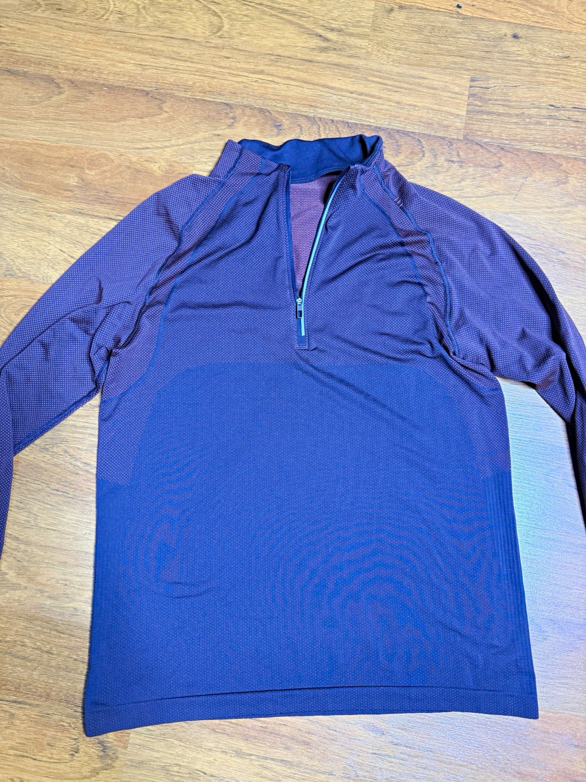 Men’s Lululemon brown Activewear Quarter Zip Mock Neck Stretch Pullover Size M