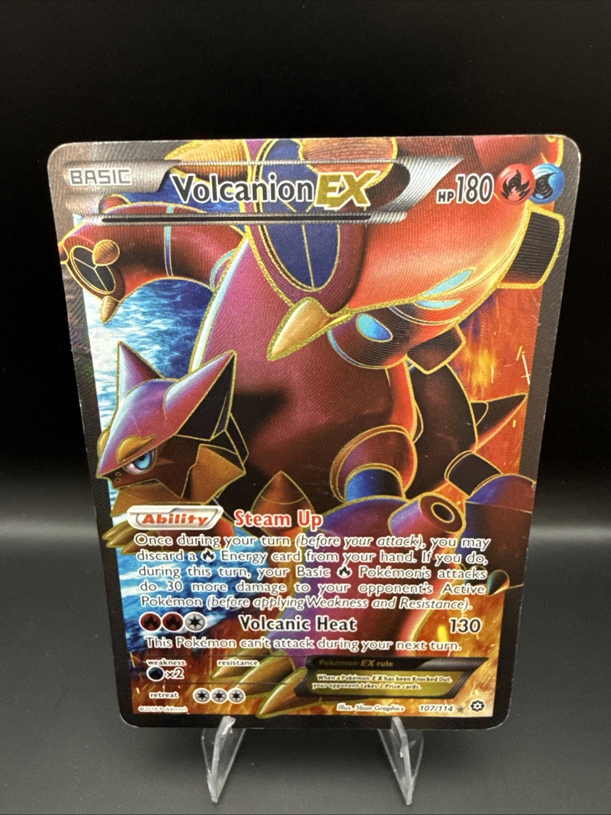 Volcanion EX (Full Art) 107/114 XY - Steam Siege Holo Volcanion EX (Full Art) 107/114 XY - Steam Siege Holo