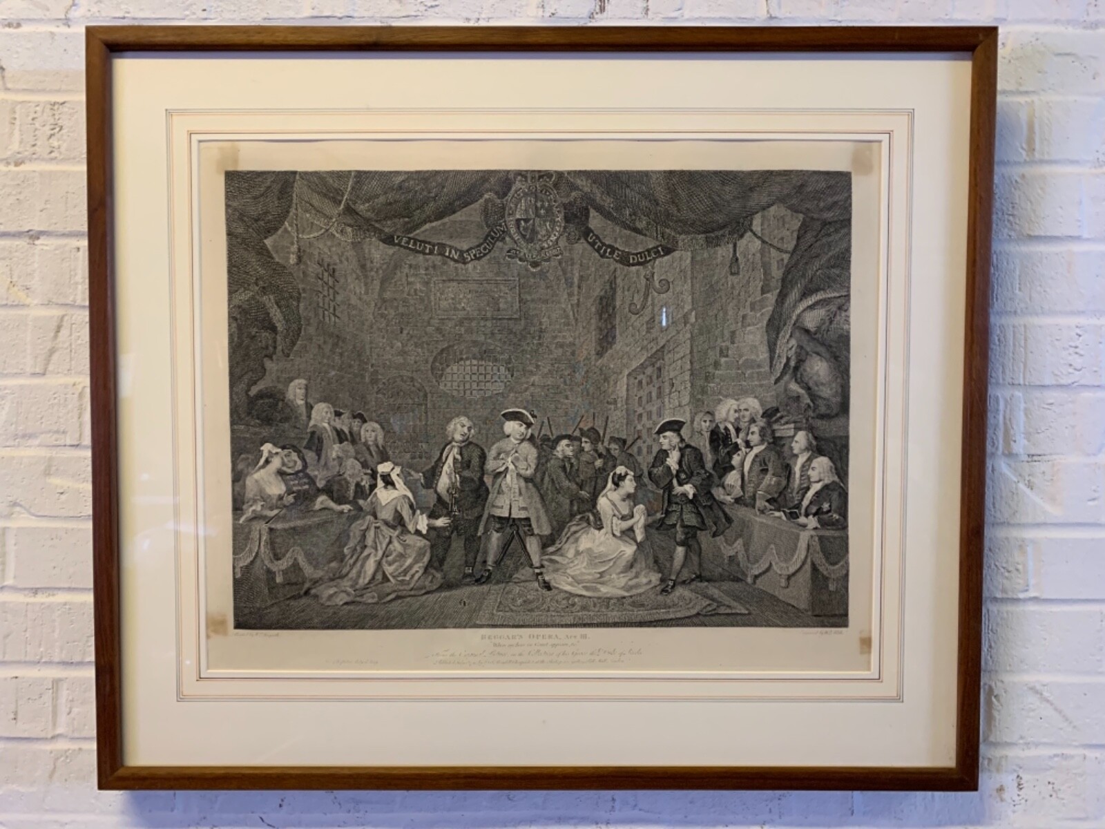 Antique “The Beggar’s Opera” Framed Engraving After William Hogarth Antique “The Beggar’s Opera” Framed Engraving After William Hogarth