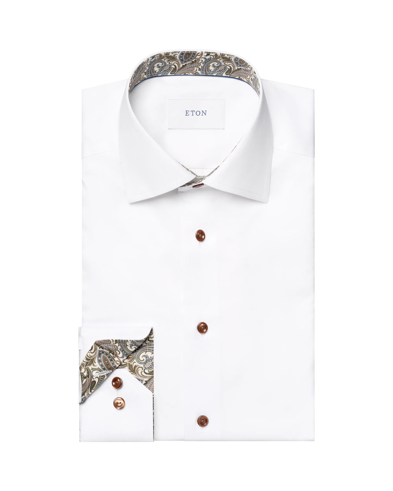 NWT ETON DRESS SHIRT white signature twill luxury Sweden 43 17 contemporary