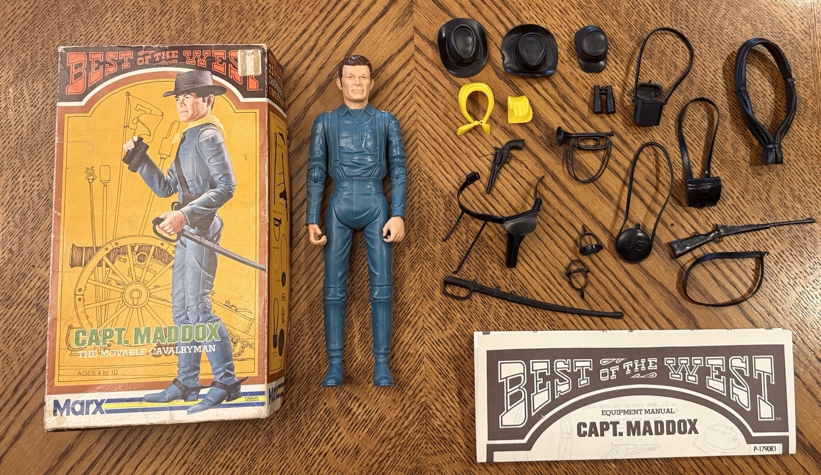 NICE Vintage Marx Johnny West Best Of The West Captain Maddox with Box & Access
