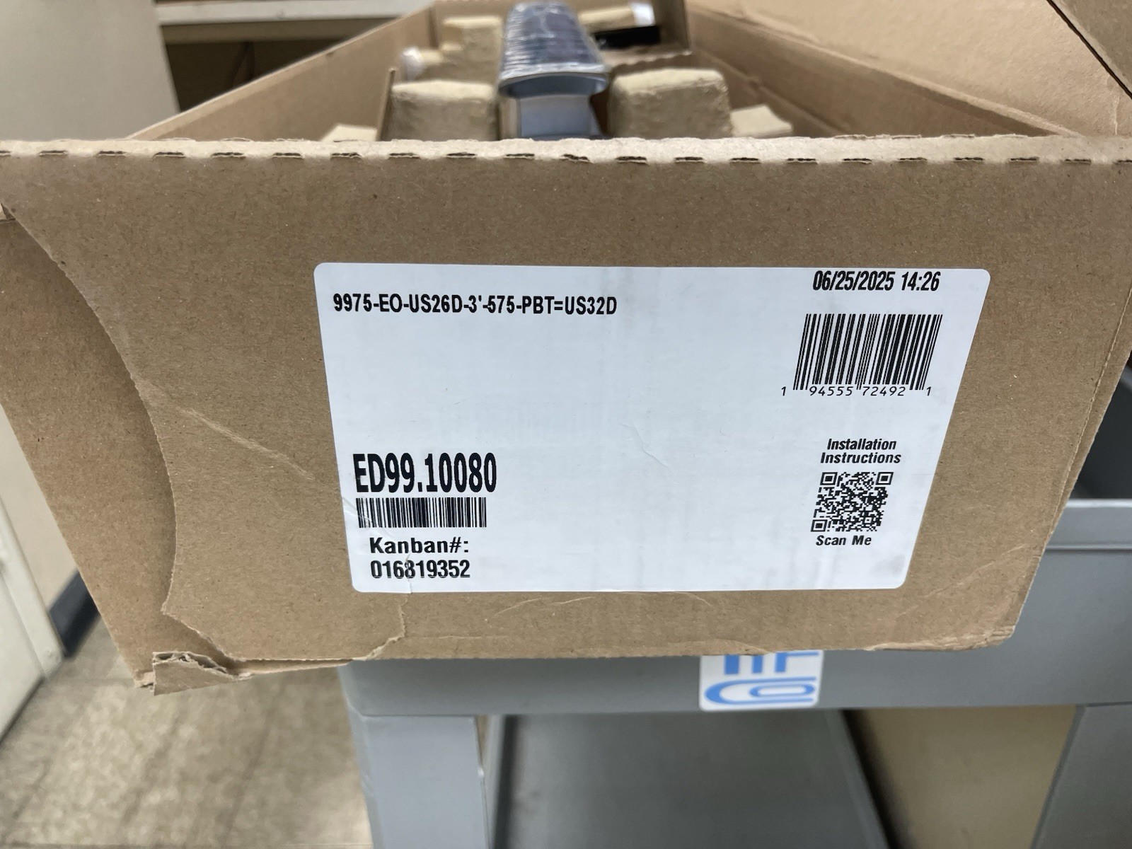 Von Duprin 9975 EO US26D-3’-575-PBT=US32D Von Duprin 9975 EO US26D-3’-575-PBT=US32D