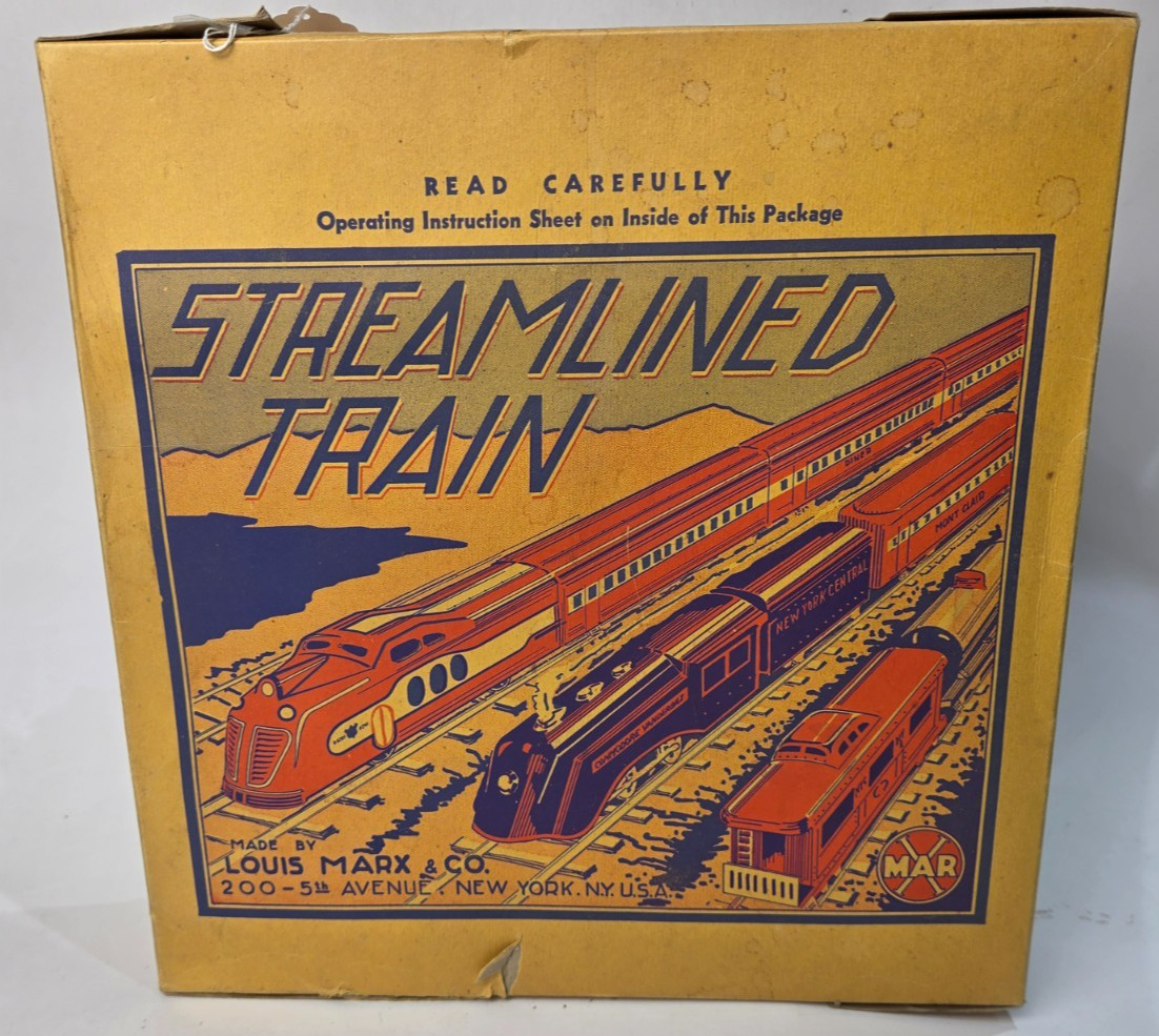 Prewar 1940\'s MARX M10005 Union Pacific Passenger Tin Train Windup Clockwork SET Prewar 1940\'s MARX M10005 Union Pacific Passenger Tin Train Windup Clockwork SET