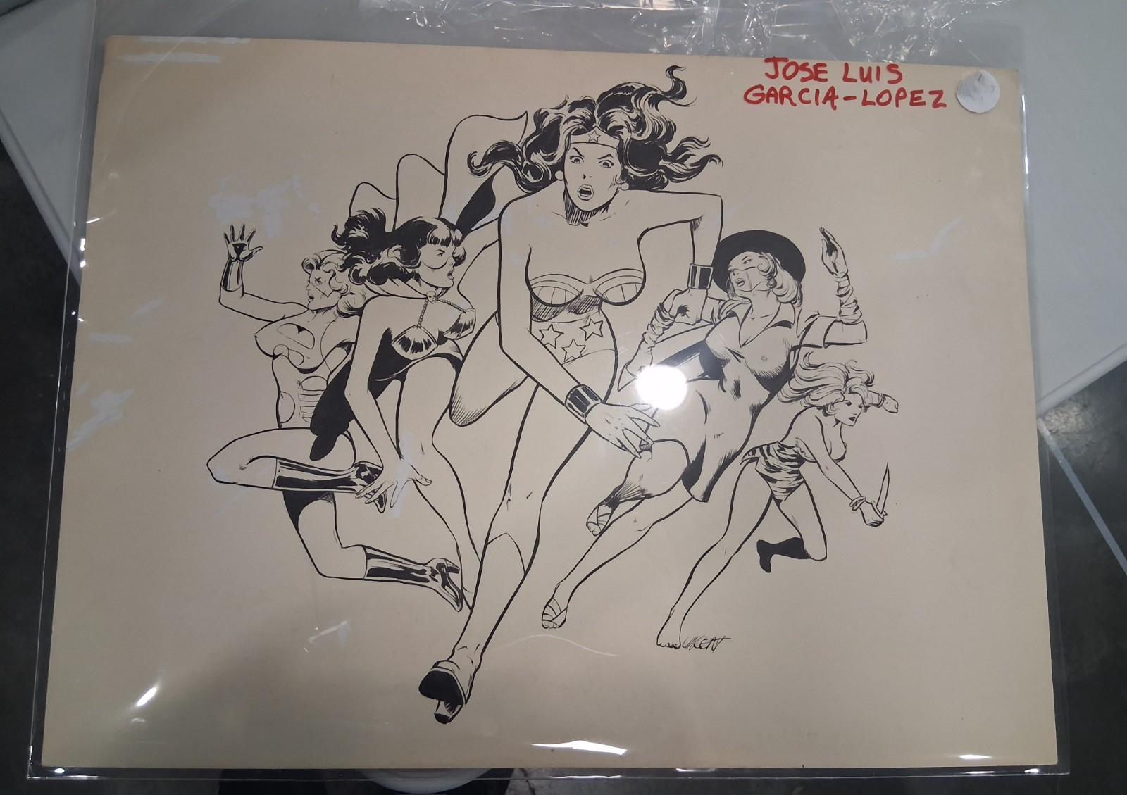 Jose Luis Garcia Lopez Vintage Original Art Board Huge Oversized Jose Luis Garcia Lopez Vintage Original Art Board Huge Oversized