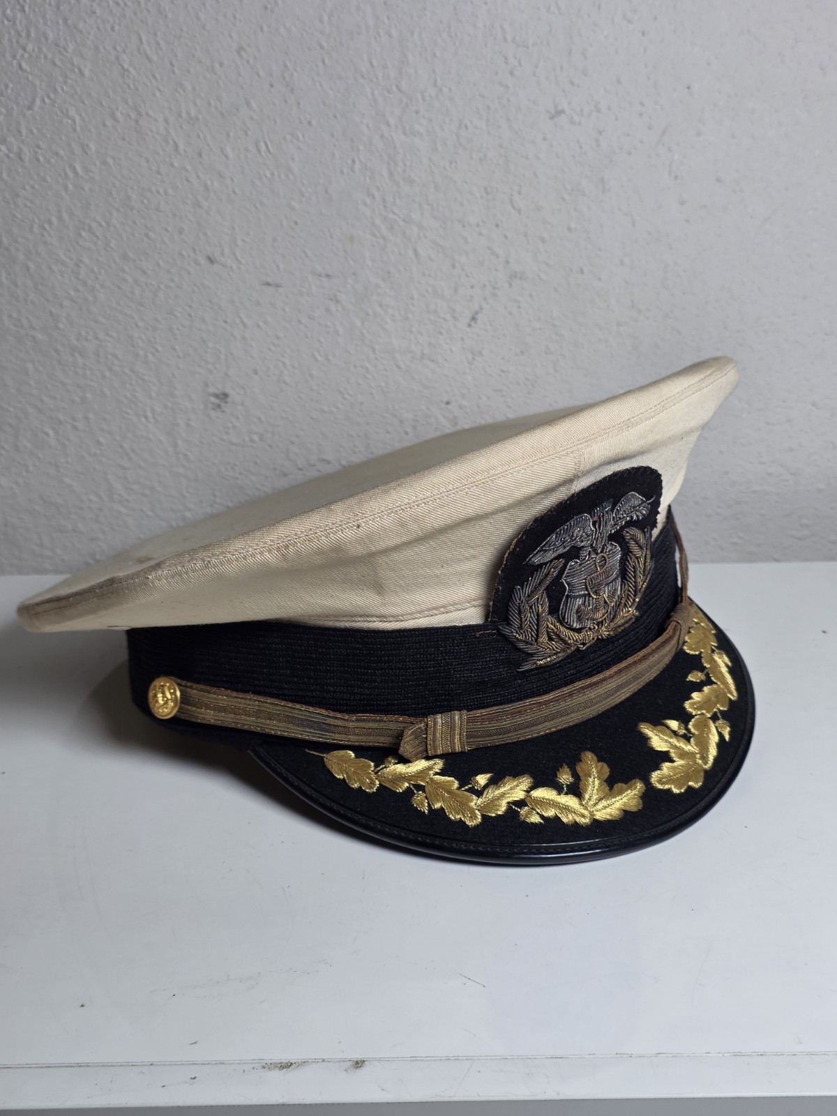 Vintage US MERCHANT MARINE Officers Hat Cap CHIEF NAMED