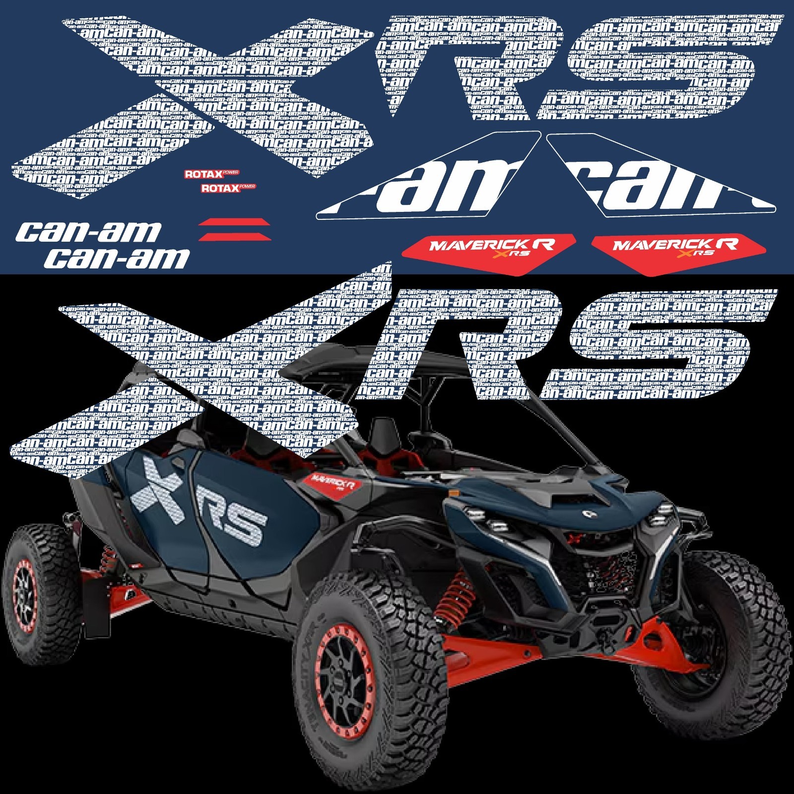 UTV Graphics Decals Stickers for Can-Am Maverick R XRS - 4up UTV Graphics Decals Stickers for Can-Am Maverick R XRS - 4up