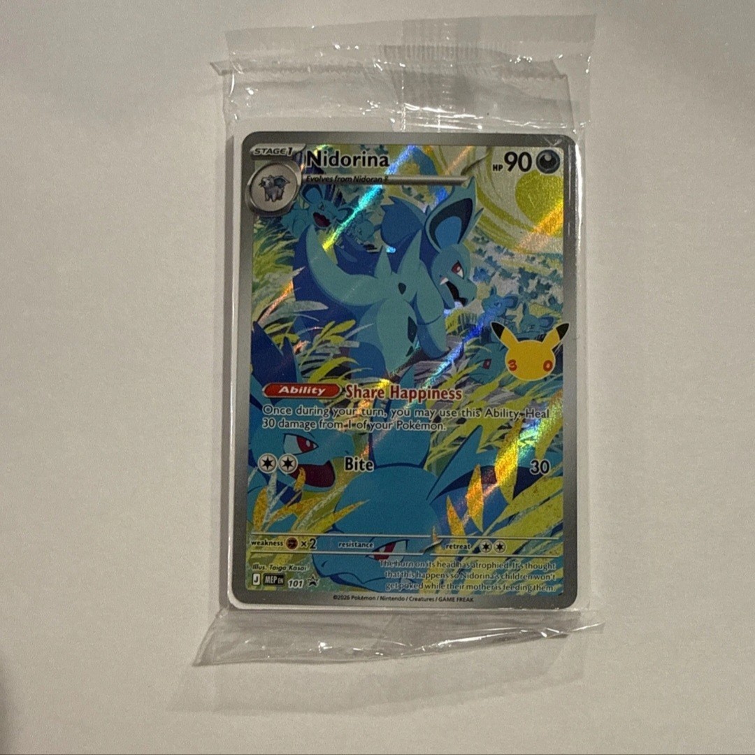 Pokemon Nidorina 101 Promo 30th Celebration SEALED