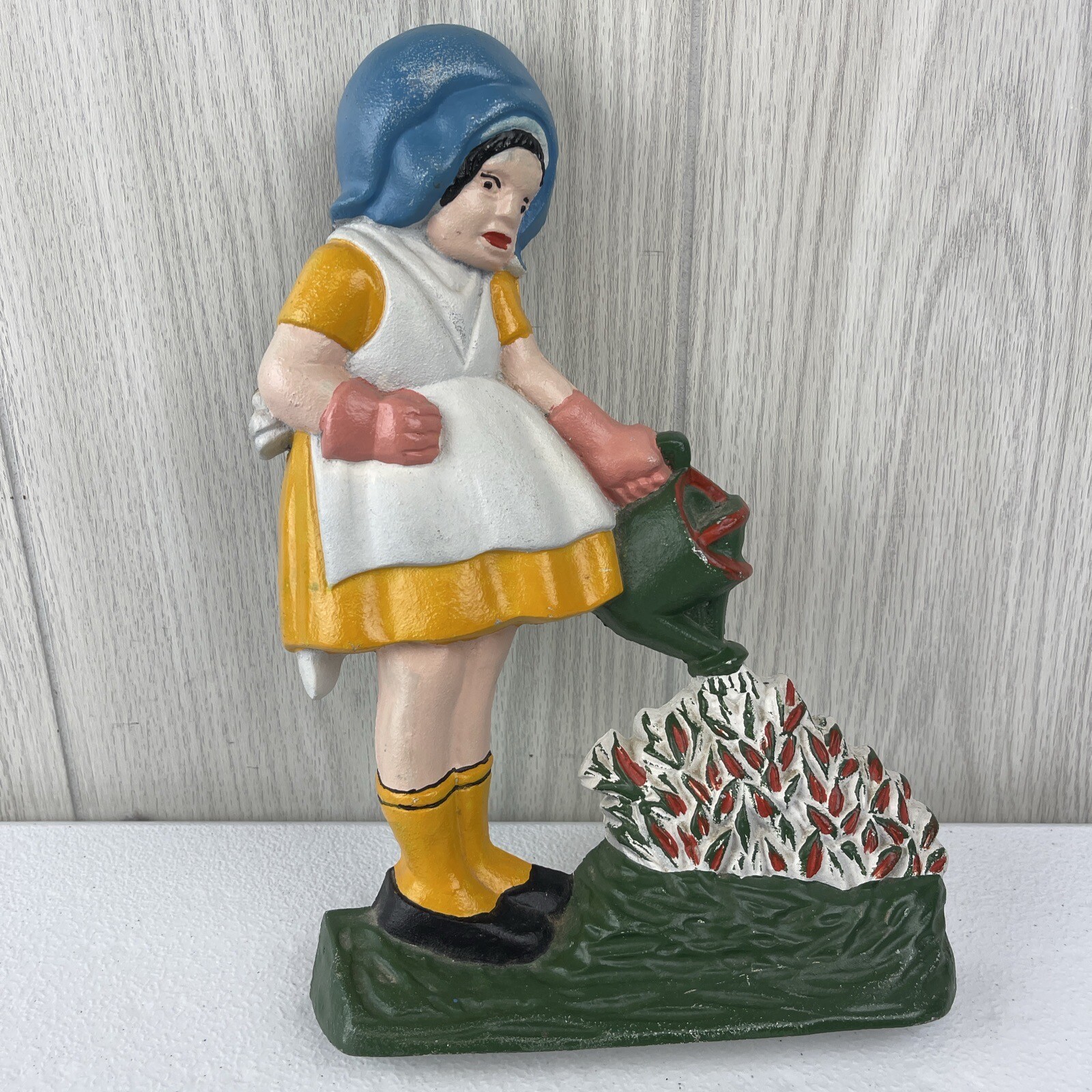 Antique Littco Mary Quite Contrary Cast Iron Door Stop 12.25\ Antique Littco Mary Quite Contrary Cast Iron Door Stop 12.25\