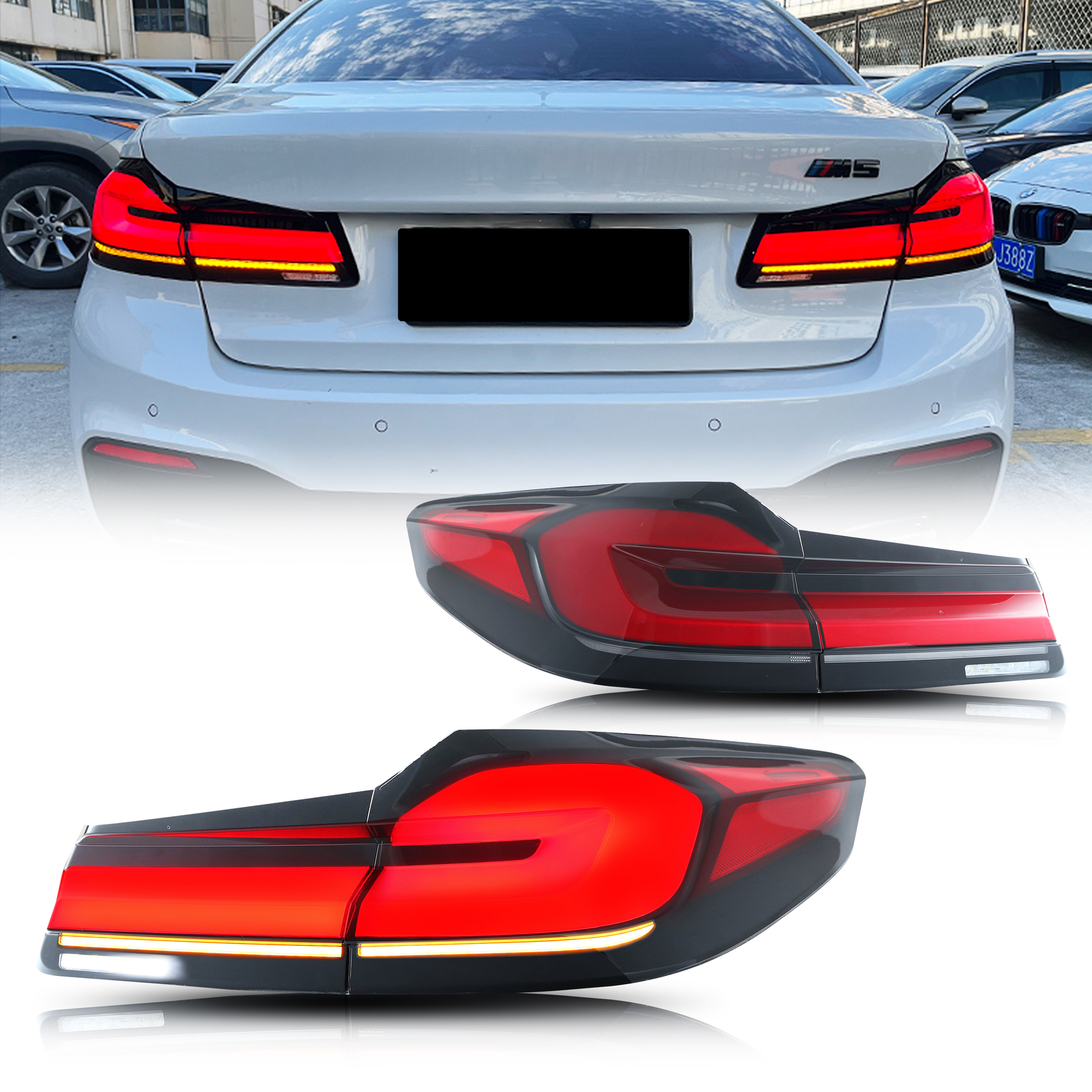 LED Sequential Tail Lights for BMW G30 M5 F90 5 Series 2017-2020 Rear Lamps