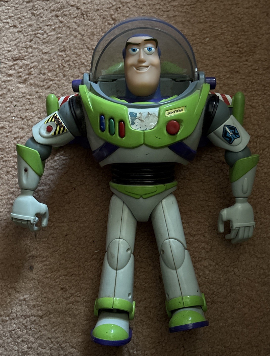 Vintage 1995 Thinkway Toy Story Buzz Lightyear Ultimate 12” Sounds Works 