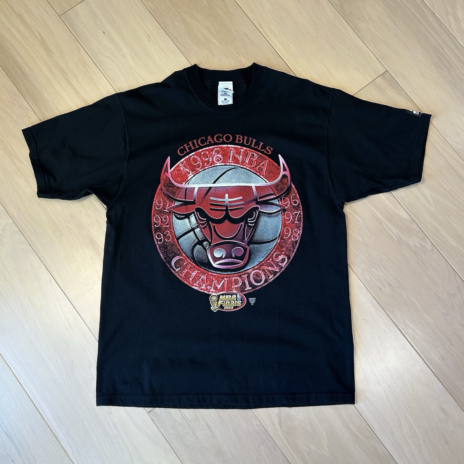 Vintage Starter Chicago Bulls 1998 NBA Champions Tee Short Sleeve Men’s Large