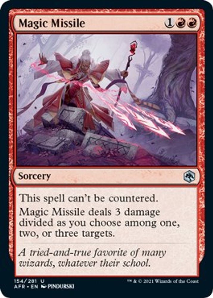 2021 Magic: The Gathering: AFR - Magic Missile (#154, Uncommon, Near Mint)