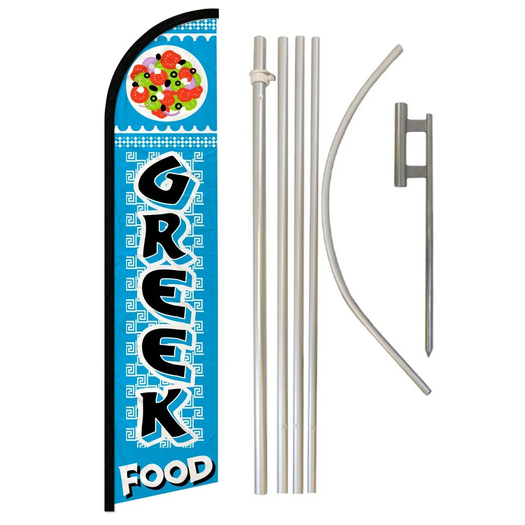 Restaurant Windless Business Flag & Pole Kits Breakfast Lunch Special Dinner Restaurant Windless Business Flag & Pole Kits Breakfast Lunch Special Dinner