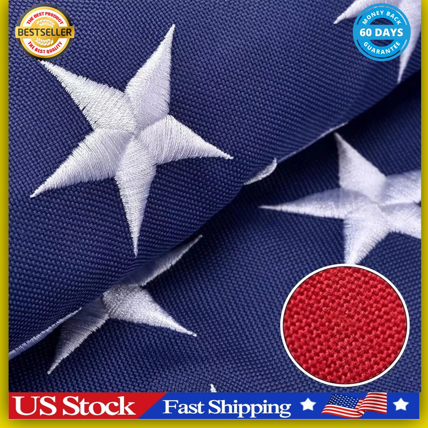 American Flag 4 x 6 ft Made for High Wind Heavy Duty US Flags for Outside American Flag 4 x 6 ft Made for High Wind Heavy Duty US Flags for Outside