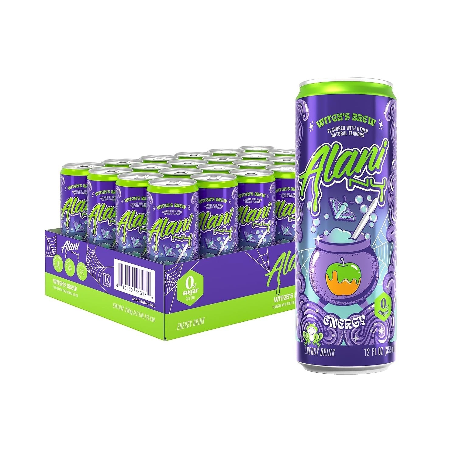 Alani Nu Witch's Brew Energy Drink 12 fl oz 24 Count Bulk Pack 