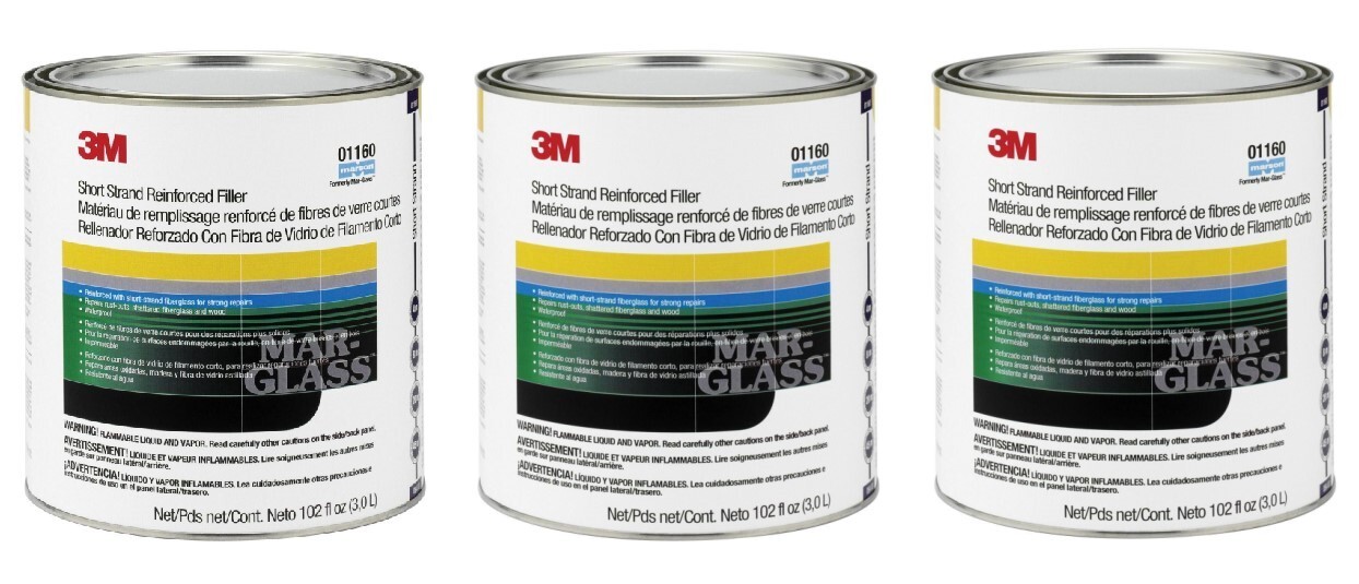 Marson 01160 Short Strand Fiberglass Reinforced Body Filler (3 Gallons)