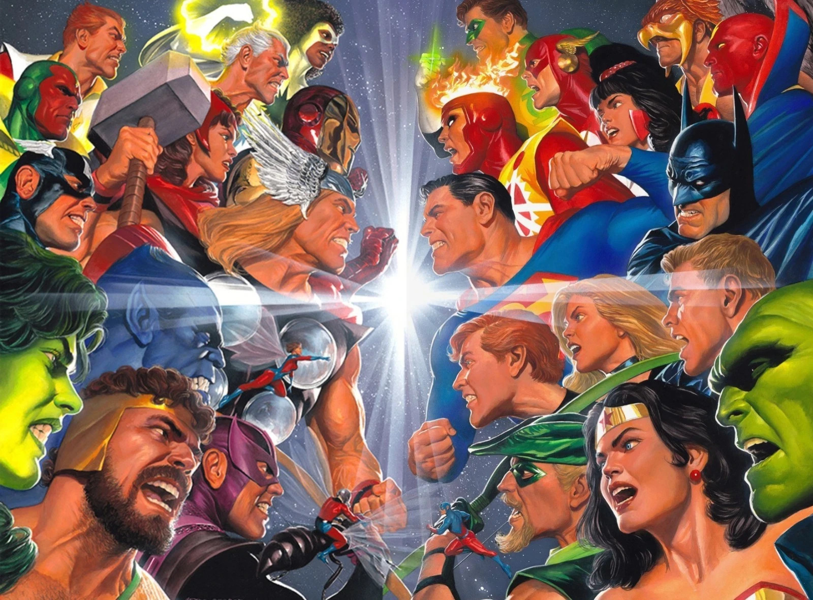 JLA Avengers #3 & Avengers JLA #4 Facsimile Edition Alex Ross Connecting Var Set