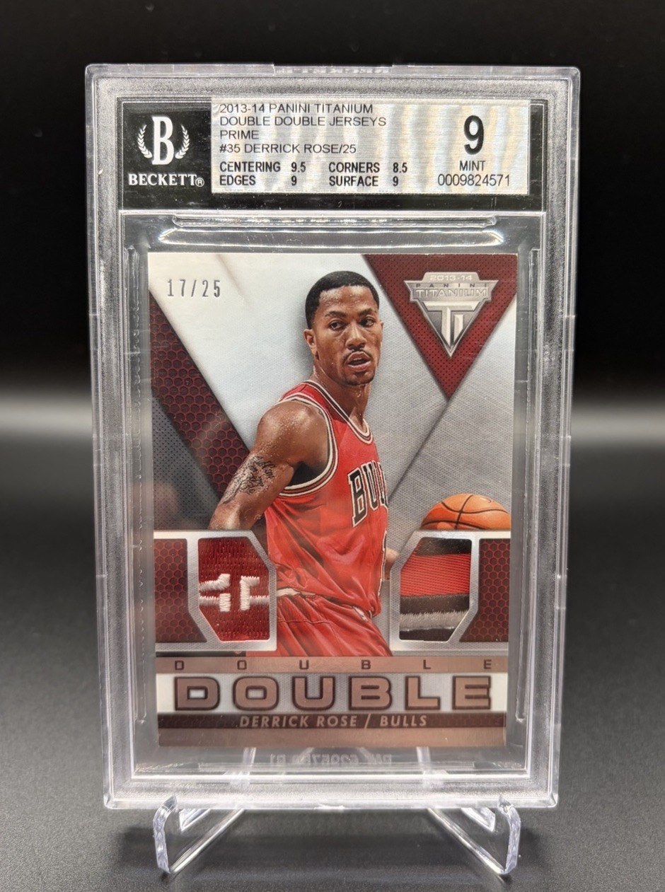 Panini 2013-14 Titanium Derrick Rose Double Double Jerseys /25 #35 Game Used