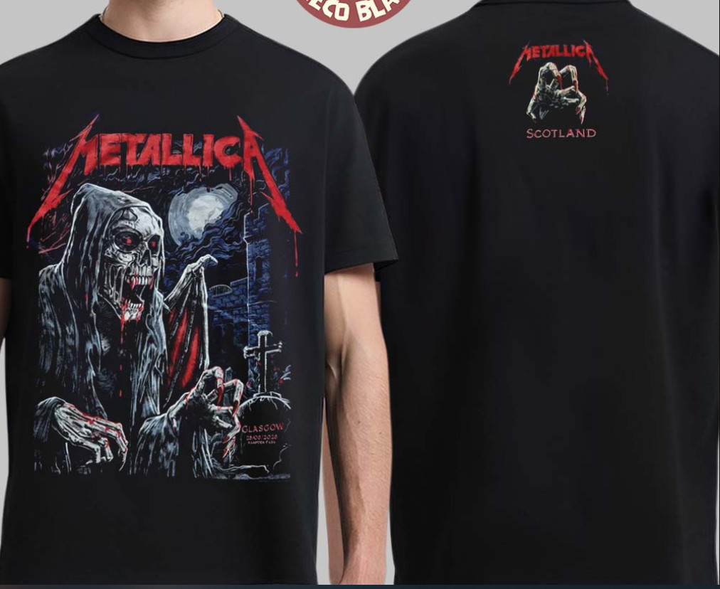 Metallican M72 Glasgow Scotland 2026  Exclusive Tee - 25 June 2026