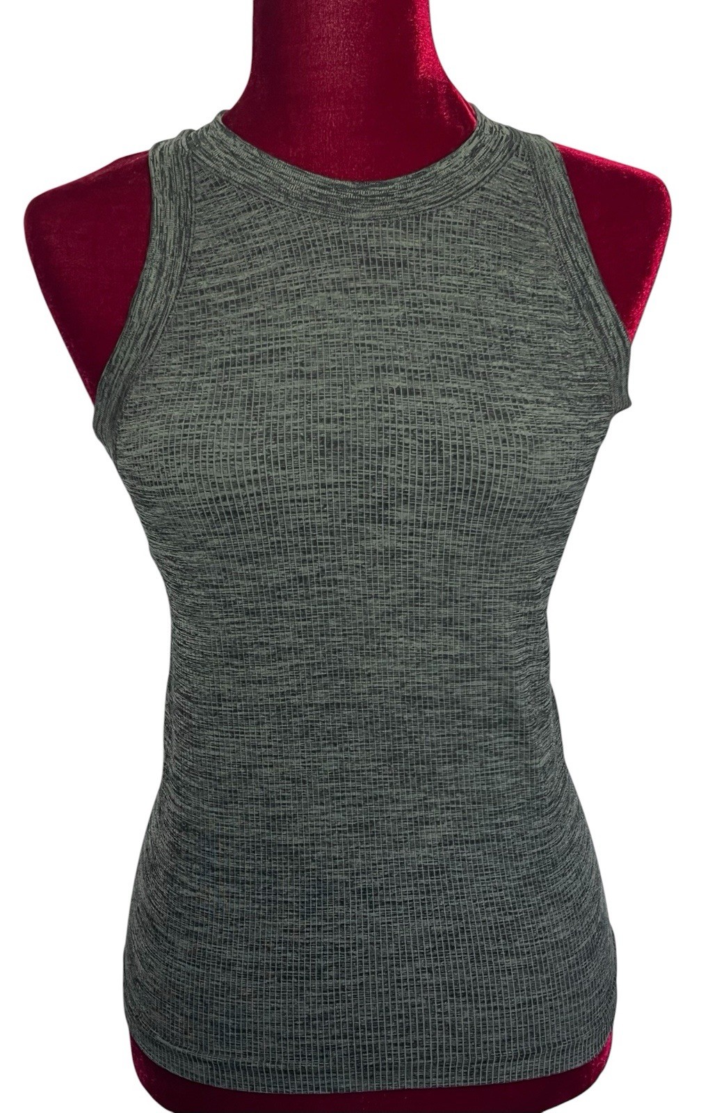 Athleta Renew Seamless Racerback Tank Med Charcoal Gray Yoga Workout Running NWT