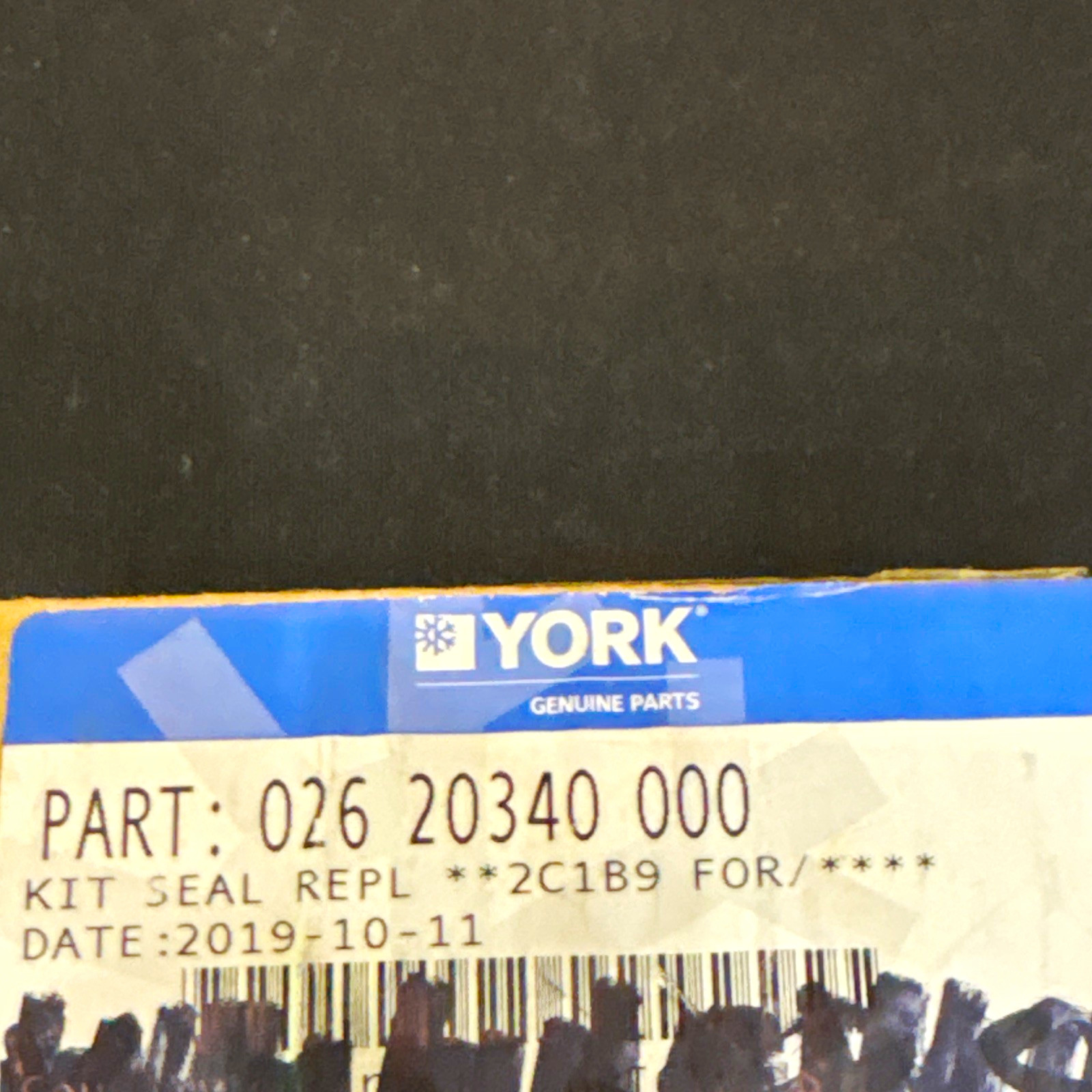 York Genuine Parts Seal Repair Kit MPN 026 20340 000 026-20340-000