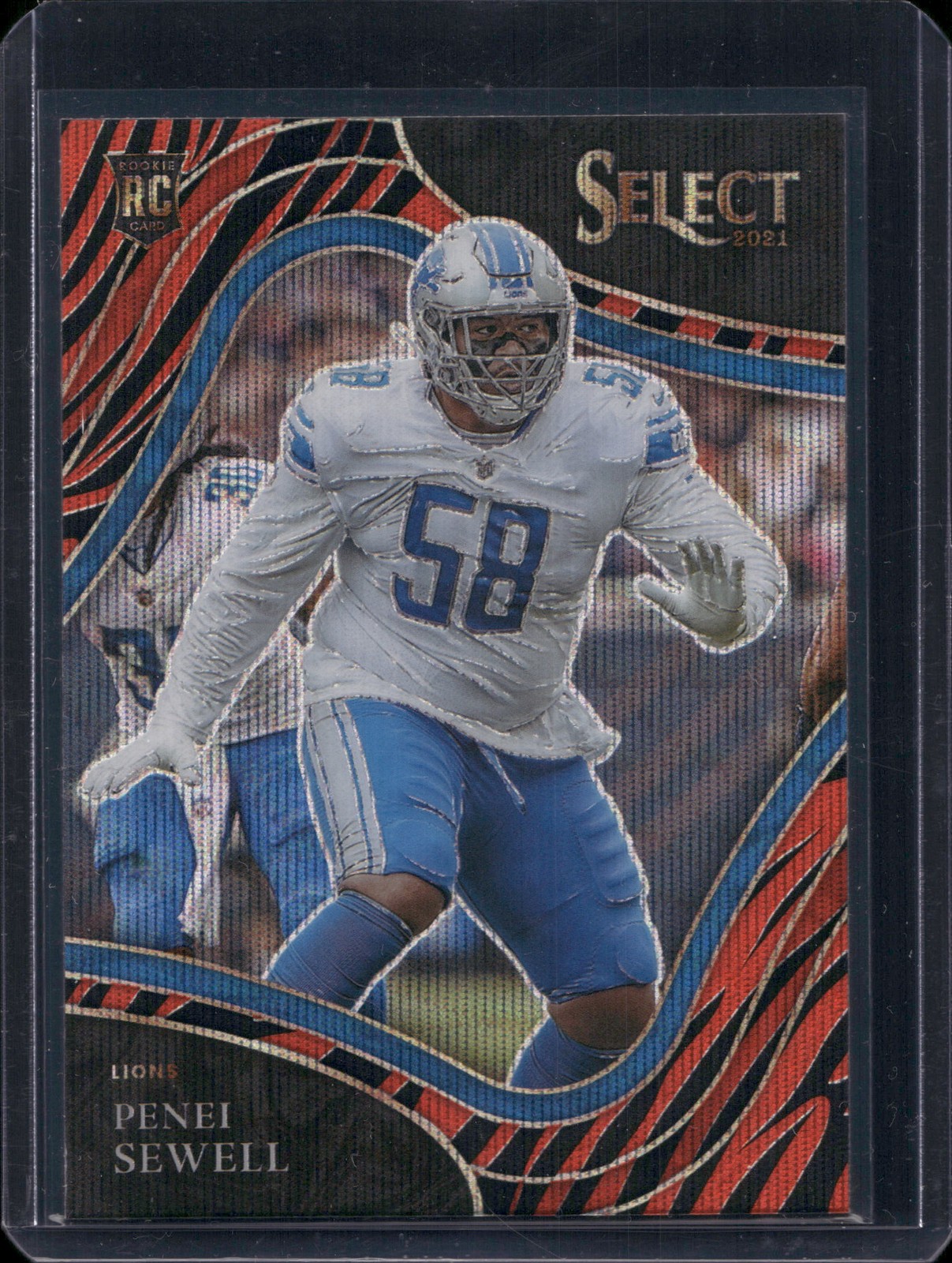 2021 Panini Select #385 Penei Sewell Rookie Field Level Tiger Prizm SSP