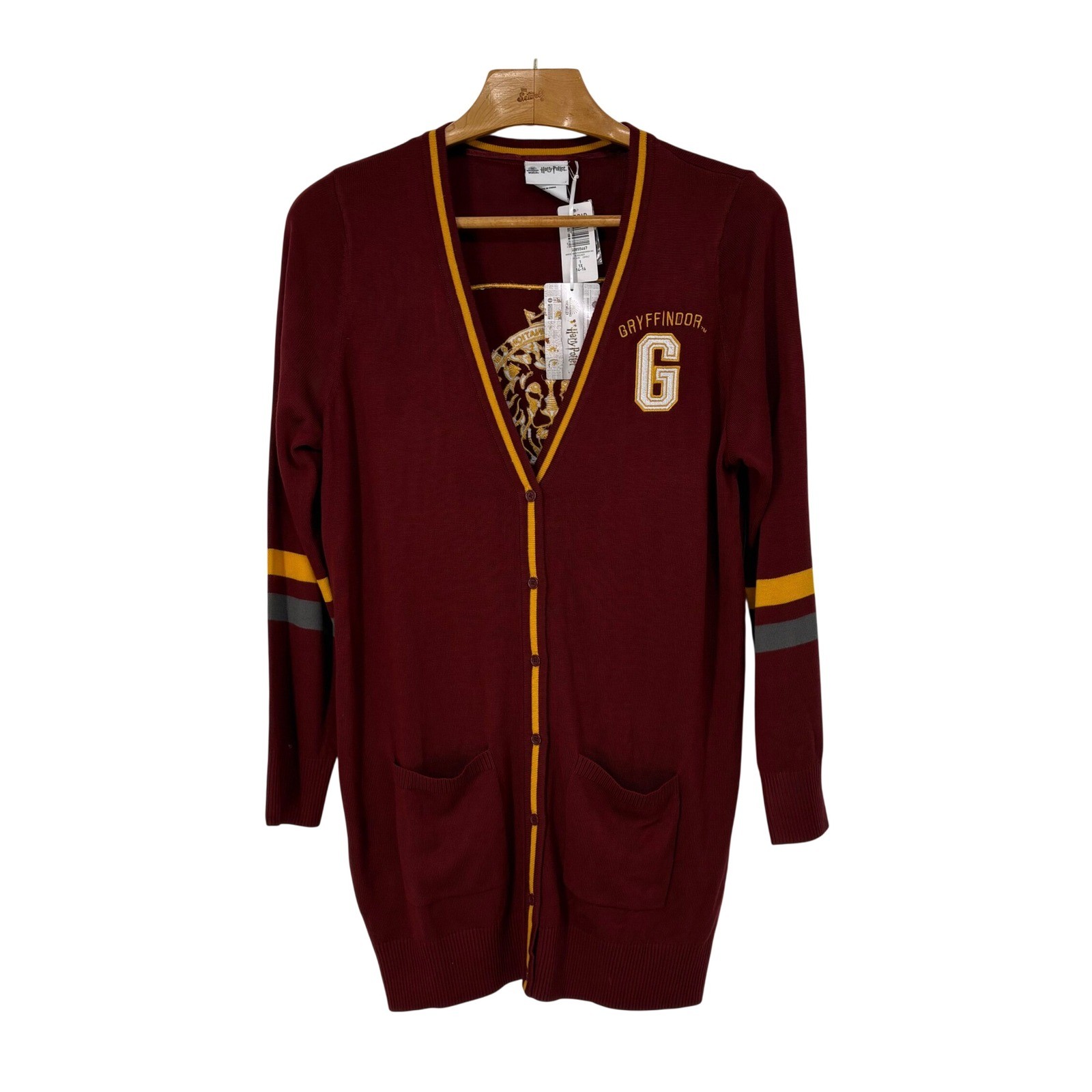 Torrid Harry Potter Gryffindor Burgundy Boyfriend Cardigan Plus Size 1X New