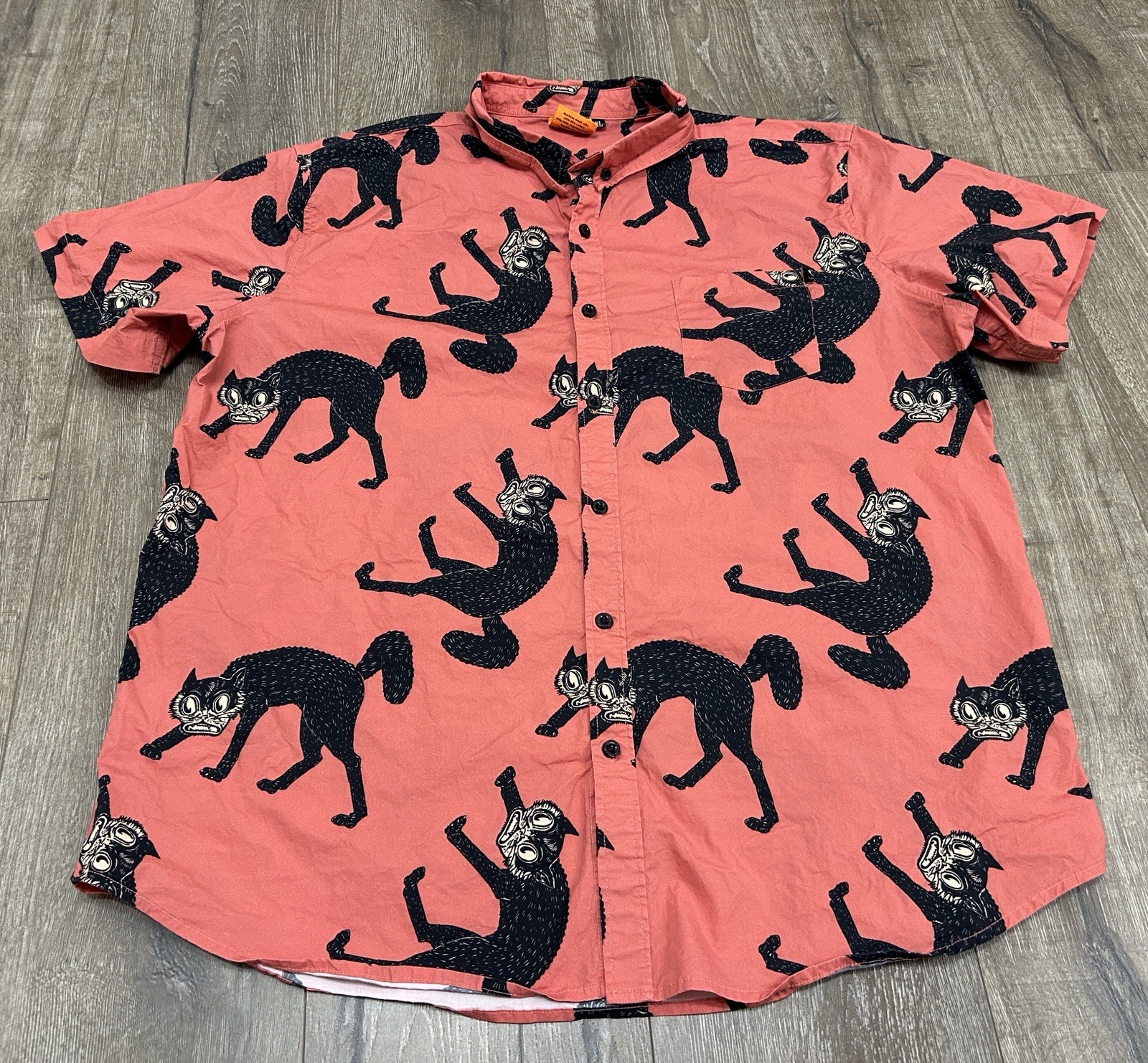 Beistle Creepy Co Shirt Mens XL Halloween Scary Black Cat Beistle Creepy Co Shirt Mens XL Halloween Scary Black Cat