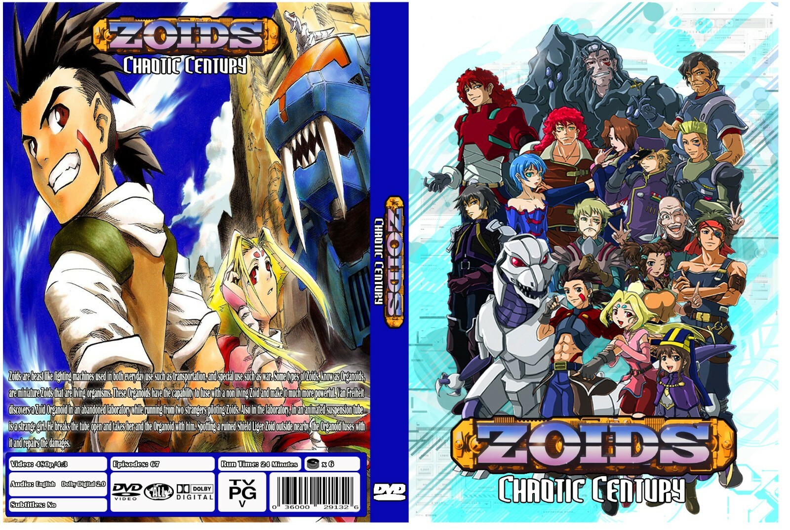 Zoids Chaotic Century Complete Anime Series Ep 1-67  Audio option in description