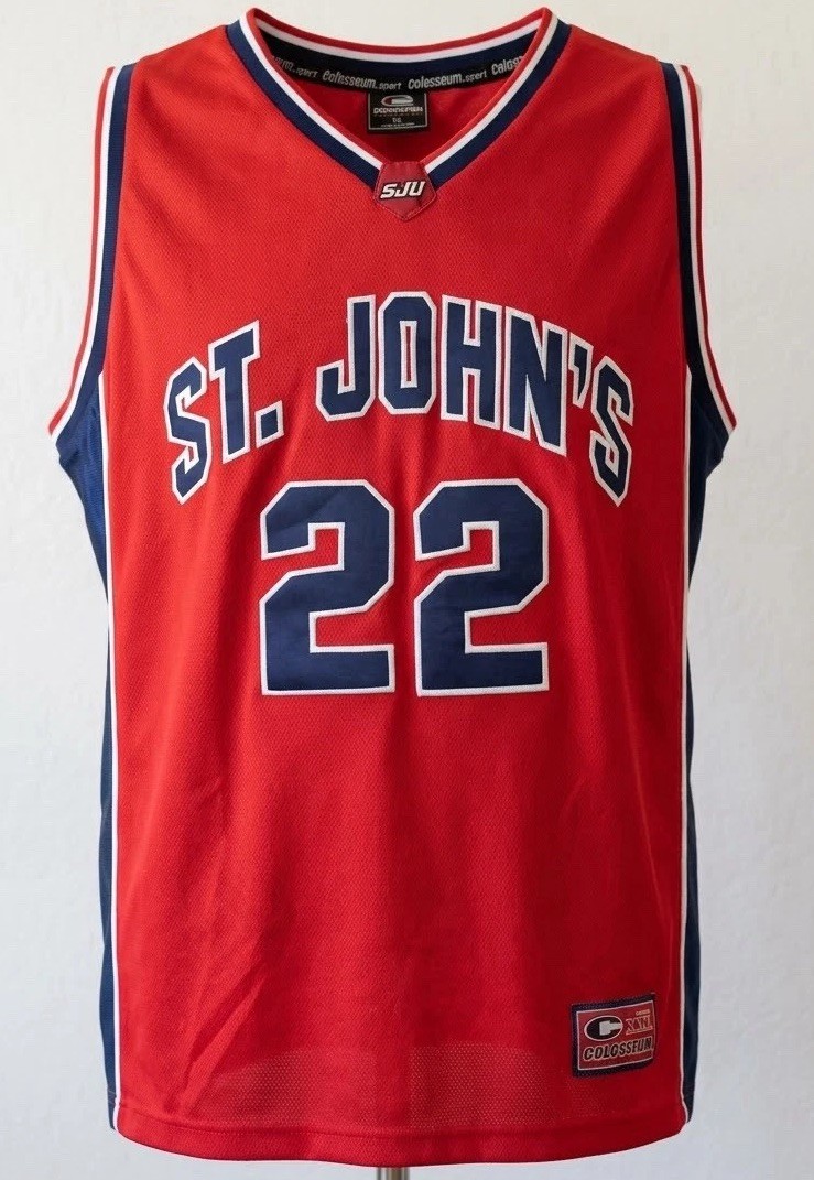 Vintage St. John’s Red Storm Basketball Jersey #22 Colosseum Sewn XL / XXL Red