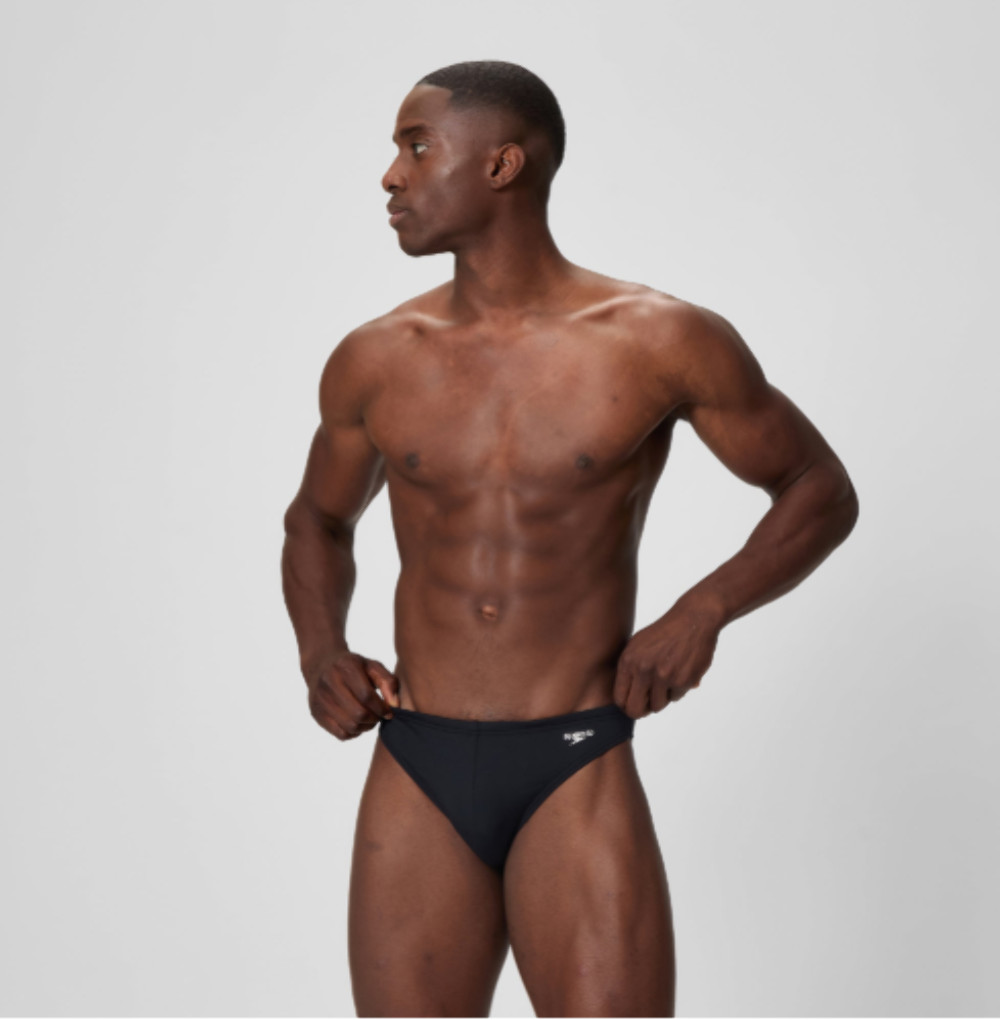 Speedo Men's Solid 1.5 Inch Swim Brief - Black Competitive Swimwear Speedo Men's Solid 1.5 Inch Swim Brief - Black Competitive Swimwear