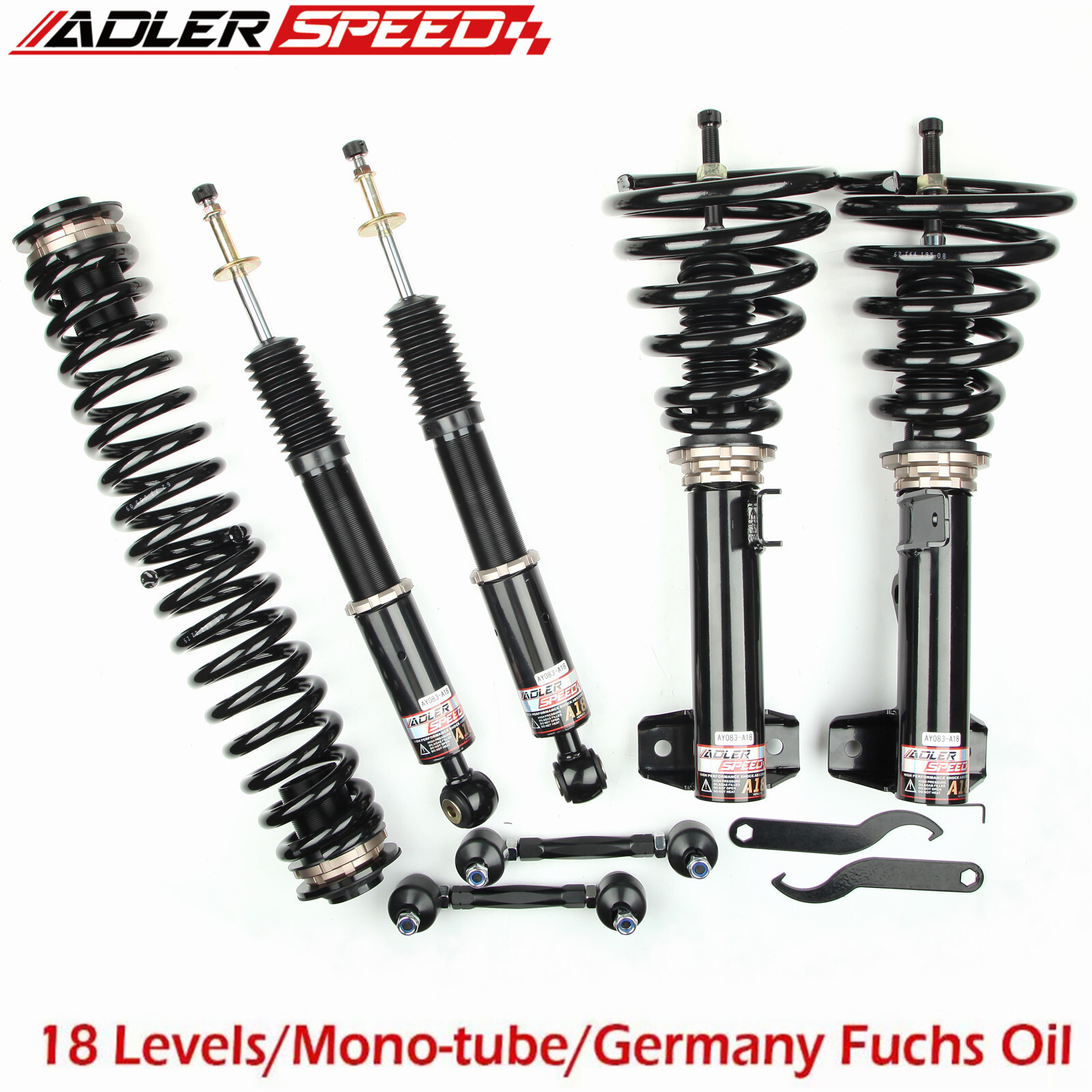 Coilovers Kit For 02-09 Mercedes Benz CLK W209 RWD 18 Way Adj. Damper Suspension