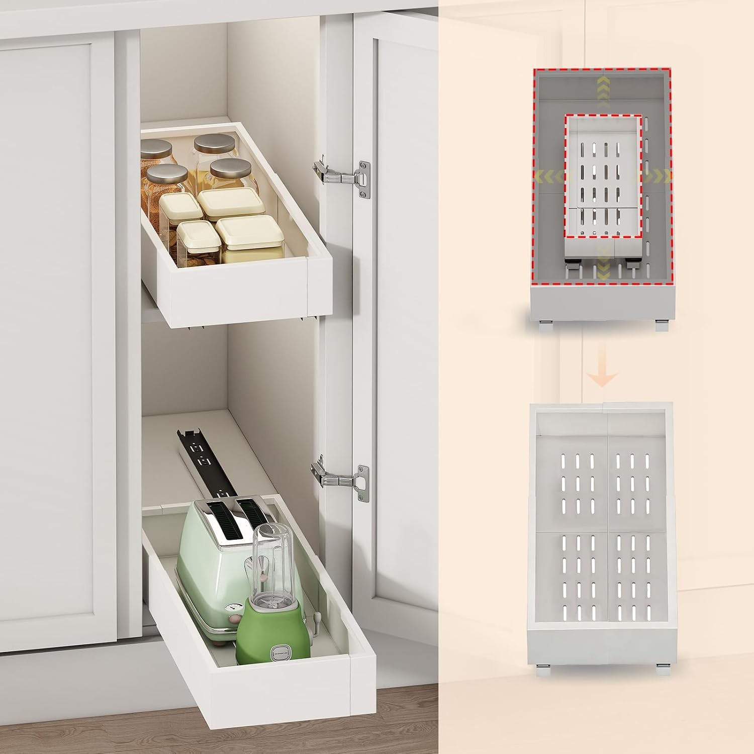 2Pc Pull out Cabinet Organizer,7\