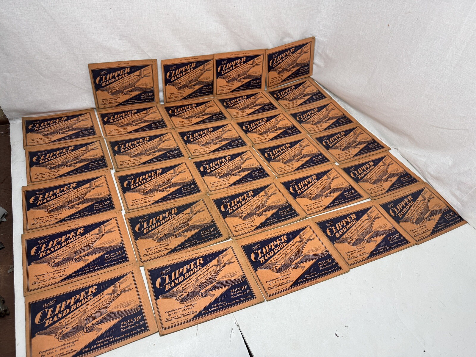 29-VINTAGE 1936 EMIL ASCHER\'S CLIPPER BAND BOOK GEORGE H SANDERS March Book