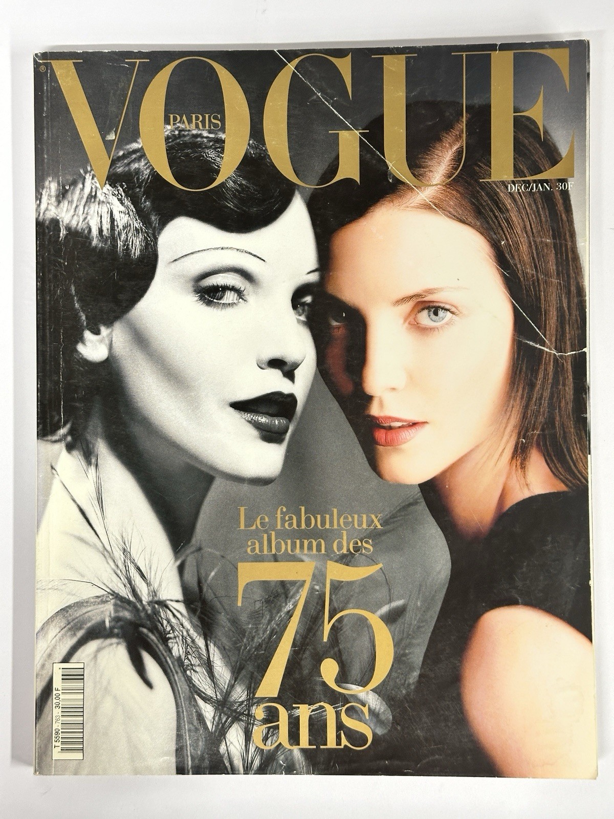 Vogue Paris Magazine - January 1996 75th Anniversary Double Issue Nadja Auermann